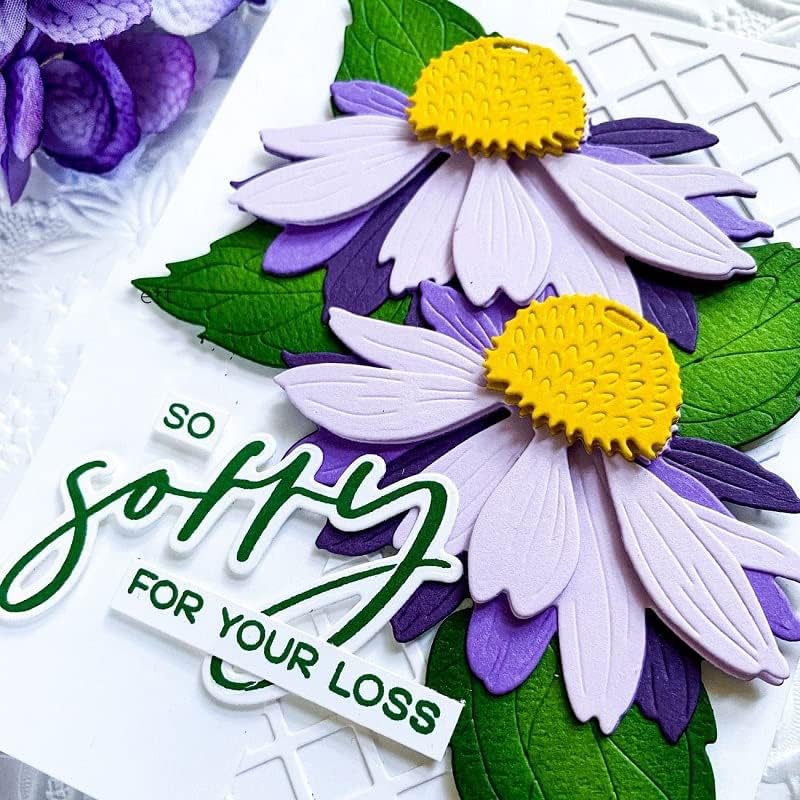Lapoo 3D Backgrounds Frame Metal Cutting Die for Scrapbooking, New Cutting Dies DIY Album Card Making Decor Paper Craft Metal Die Cuts Party Wedding Decorations (Sunflower 4.3 x 3.5 in) - Image 2
